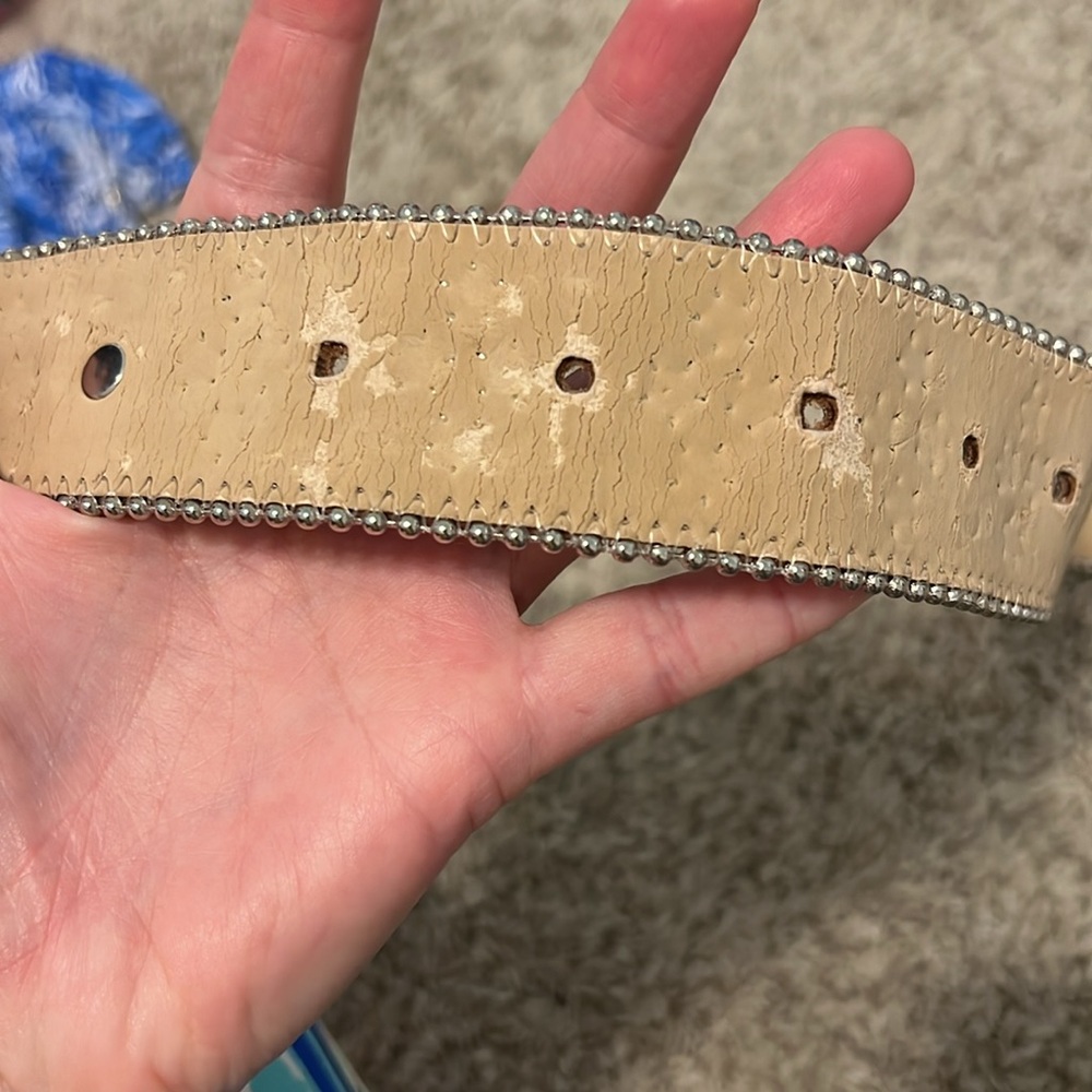 BB Simon Swarovski Crystal Silver and Brown Belt - Picture 6 of 6